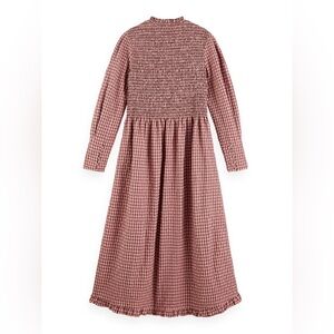 Scotch & Soda Smocked Seersucker Midi Dress